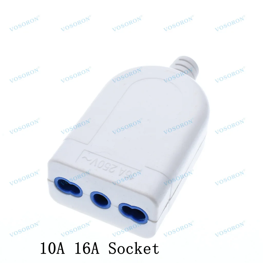 3 Pins Wiring Assembly Plug Italian Power Plug 10A/16A 250 AC Standard Power Adaptor Detachable Male For Uruguay Chile
