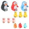 3PCS Early Educational Toys Duck/Pig/Dinosaur/Penguin Climb Stairs Toy Roller Coaster Toy for Kids 3 Years Old and Up 3