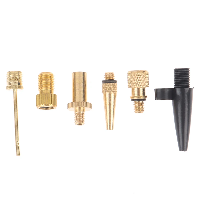 Bicycle Valve Adaptors For Road & MTB Bike Tire Pump Copper Inflator Pump Nozzle Kit Presta Schrader Valve Adapter Tube