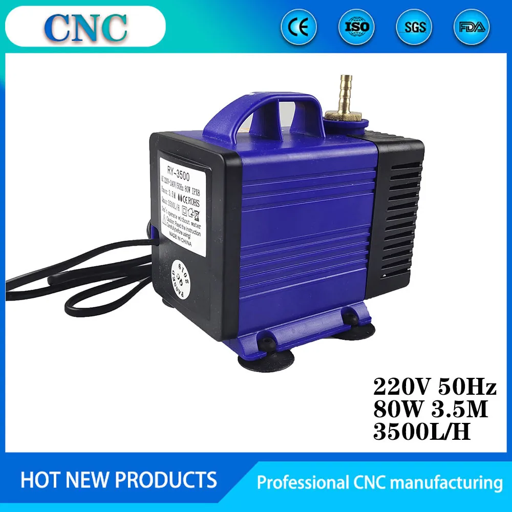 

Многофункциональный погружной насос 80 Вт, 3,5 м, 220 л/ч, гравировальная и режущая машина в переменного тока, входной лазер, охлаждение шпинделя, охлаждение с ЧПУ
