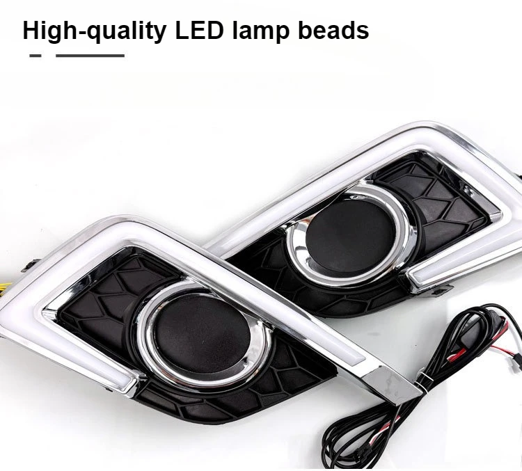 For Nissan Sentra 2016-2024 Car Led Daytime Running Light Front Bumper Fog Lamp DRL Yellow Dynamic Turn Signal Accessories detail image 6