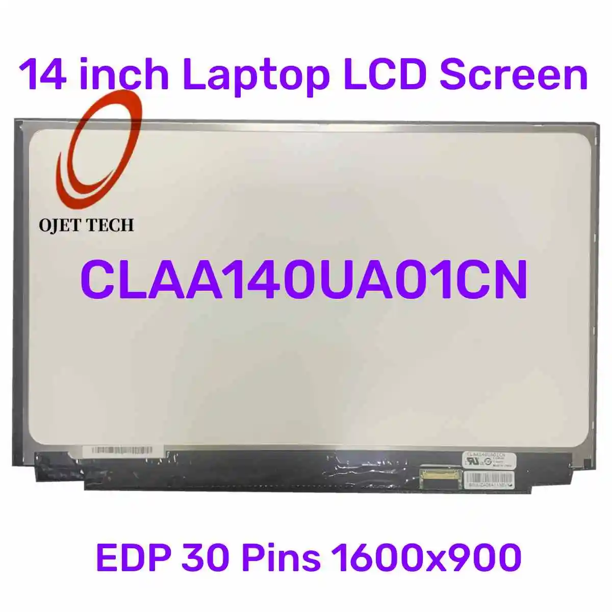 Polegada Painel de Led Claa140ua01cn para Panasonic Vamos Cf-lx3gdhts Edp 30 Pinos 1600×900 Substituição da Tela Lcd do Portátil 14.0