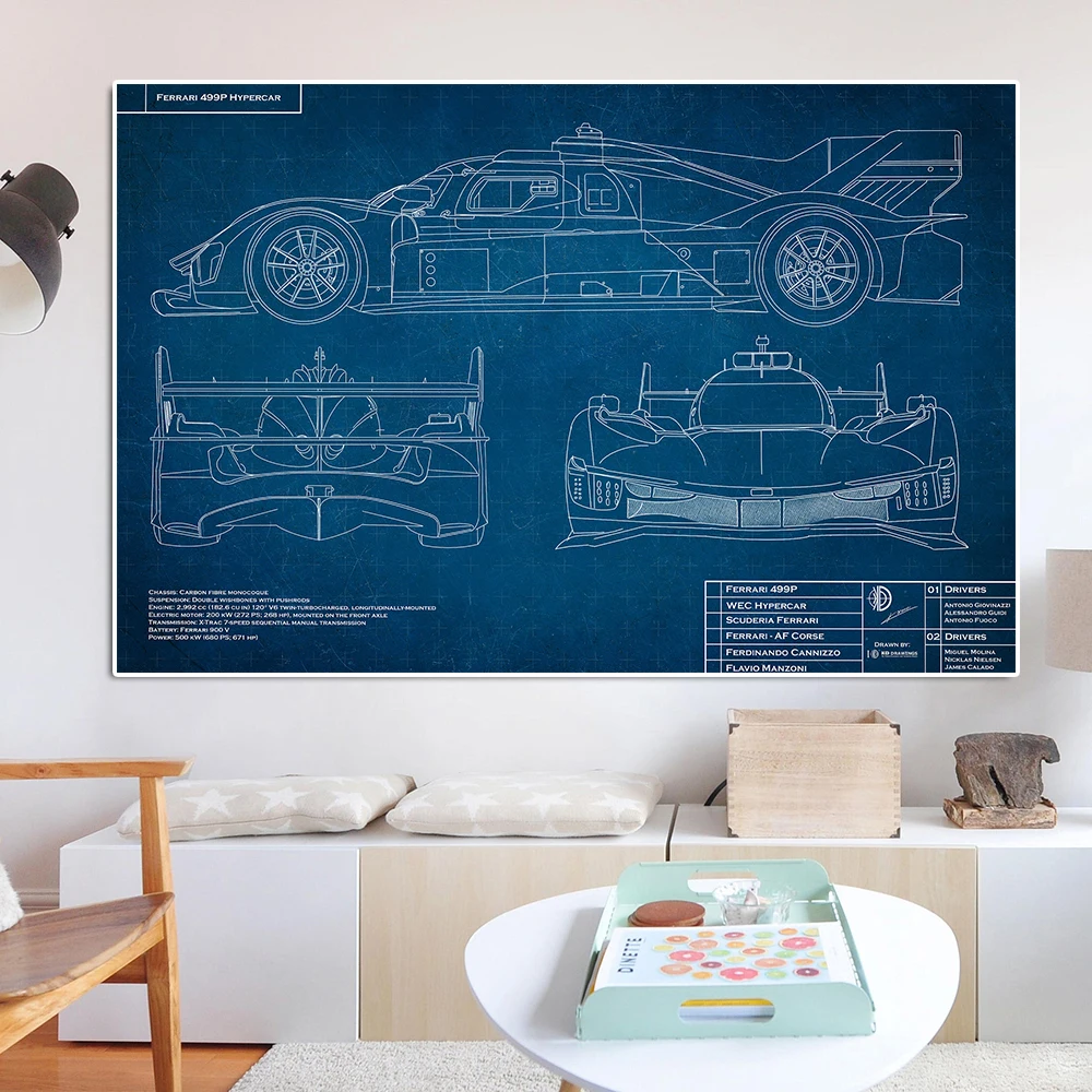 Poster Tela Bugatti Centodieci 30x45 Cm – Stampa Murale Auto Da Corsa Per Camera