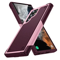 Shockproof Armor Hard Phone Case - Durable Protection Cover - galaxy S21Plus (Pink Rose)