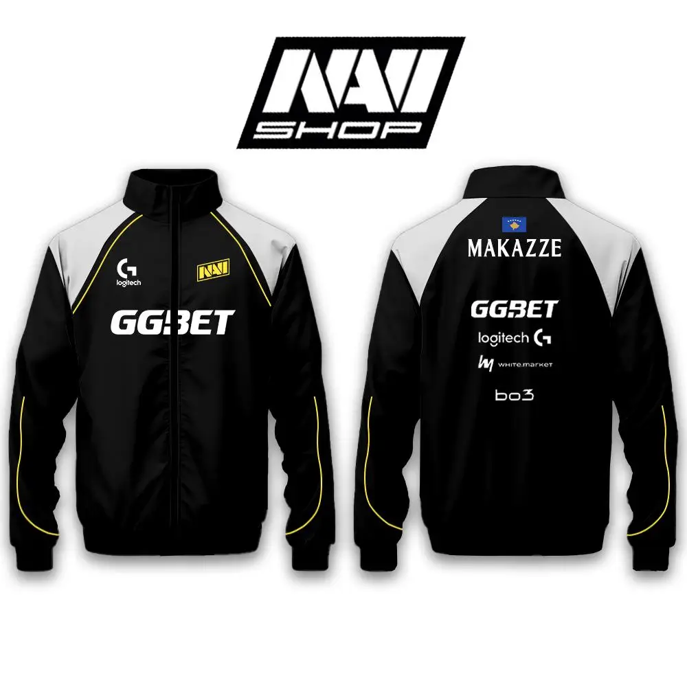 NAVI Esports Club Herbst/Winterjacke Uniform CS2 Pro League Team Trainingstrikot mit Reißverschluss Herren trendige Streetwear – Detail 5