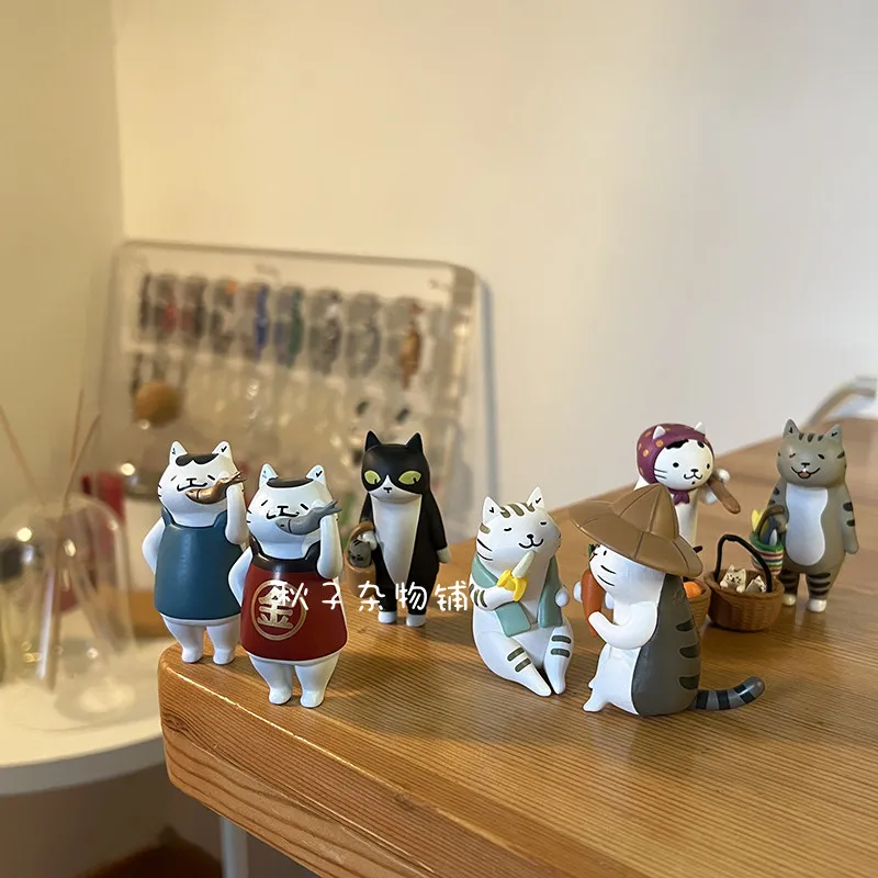 Cartoon Mofusand Meow's Vegetable Market Series Blind Box Ornamento da Scrivania Espositore da Finestra Bambola Carina Scatola Misteriosa Regali a Sorpresa