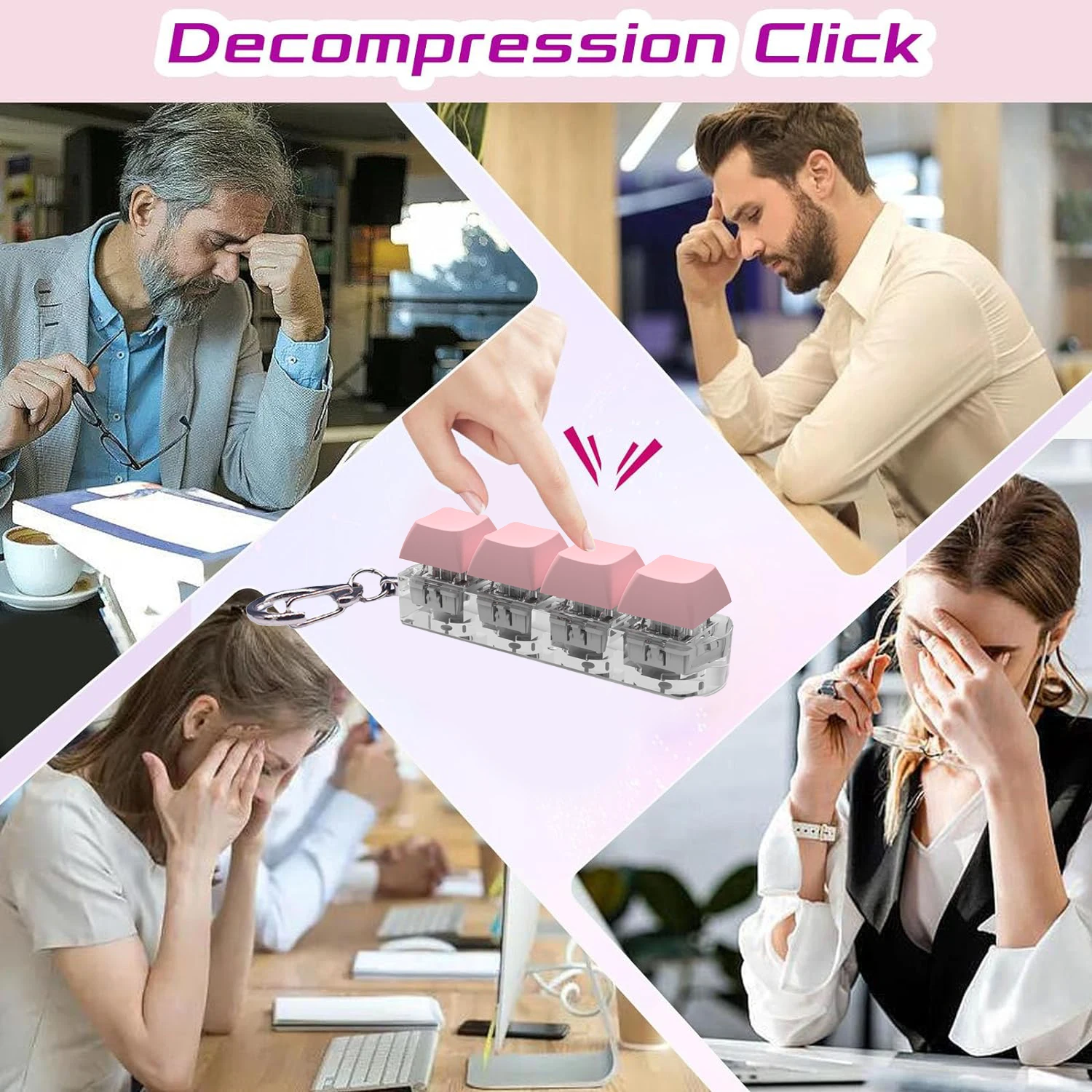 4 Keys Mechanical Keyboard Fidget Toy