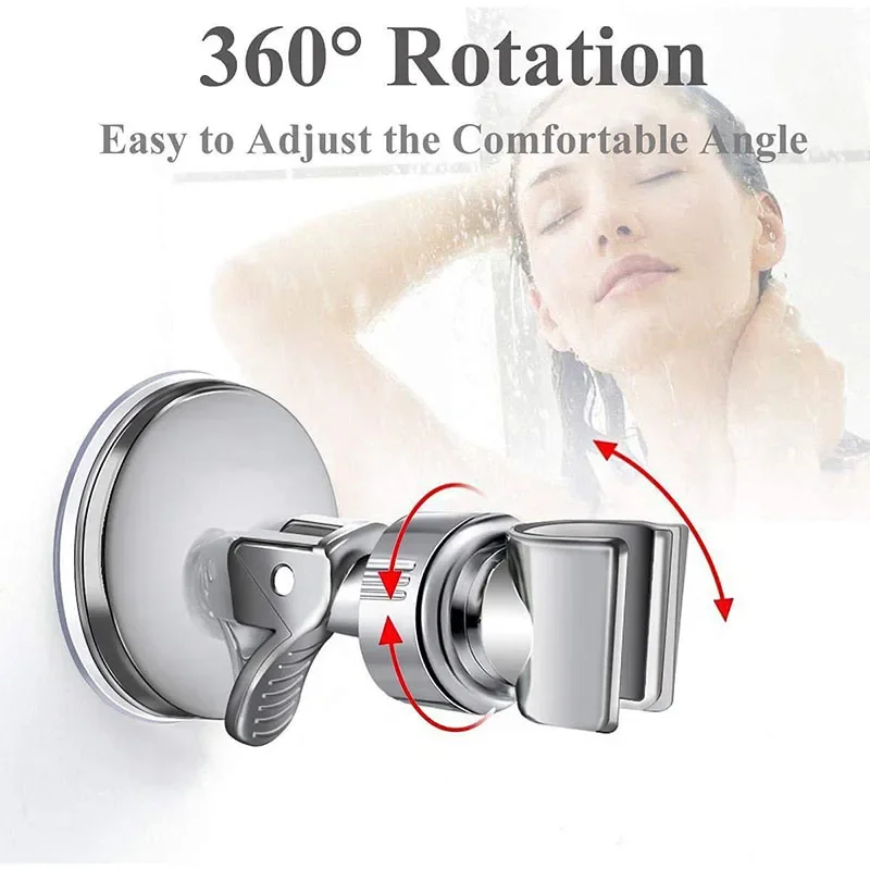 PlatingPunchfreeFixedSocketBase360AdjustableHandheldShowerhead