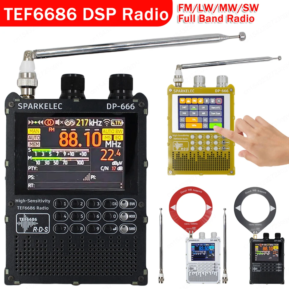 Radio Portatile DP-666 TEF6686 - FM/LW/MW/SW Banda Completa - DSP Alta Sensibilità