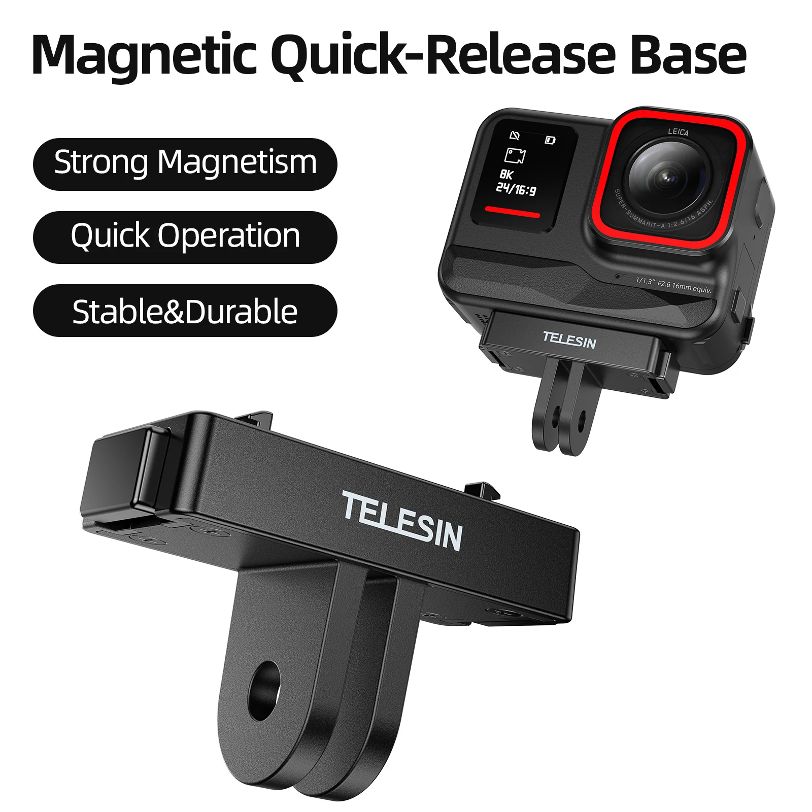Magnetic Two Claw Adapter Action Camera Accessories For Insta 360 Ace Ace pro Adapter