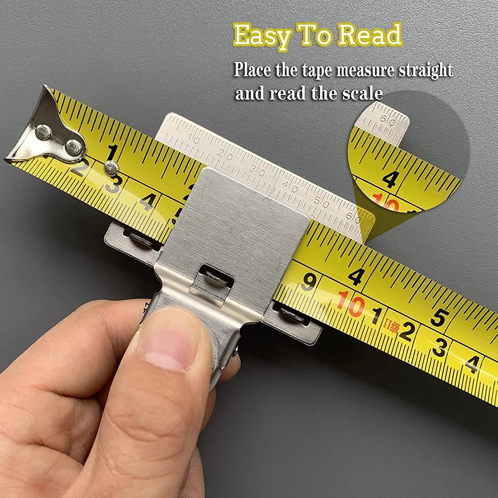 Mini Measuring Tape Clip Locator Stainless Steel Woodworking Measure Precise Locate Clip Hand Tool Decoration Accessories