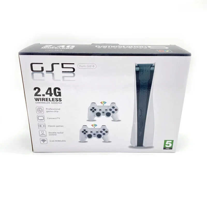 NEW 8 Bit Retro Video TV Game Console Built-In 818 For-FC Classic Games Station wireless 2.4G Handheld Gamepad AV Output