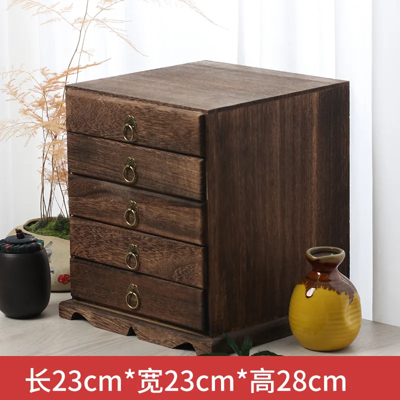 Handmade Wooden Drawers Storage Cabinets, Original Desktop