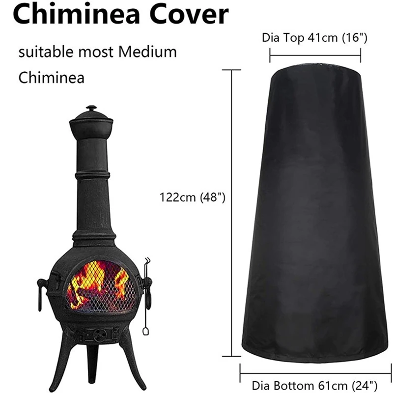 Outdoor Chiminea Wasserdichte Staub Abdeckung Terrasse Kamin Schutz Liefert Ofen Regendicht Herd Heizung Staubdichte Abdeckung – Detail 2
