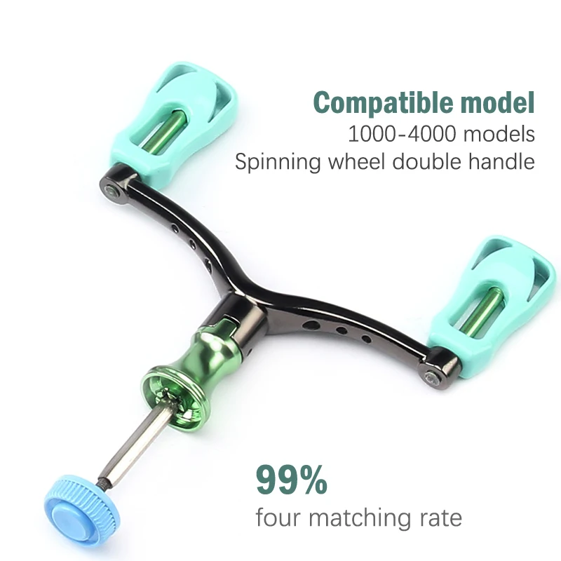 1PC Spinning Reel Dual Griff Grip CNC Metall Rocker Arm EVA Knopf Angeln Rad DIY Geändert Angelgerät Reel werkzeuge – Detail 10