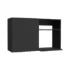 Napoles 2 Wall Cabinet, Open Storage Shelves, Single Door Black 4