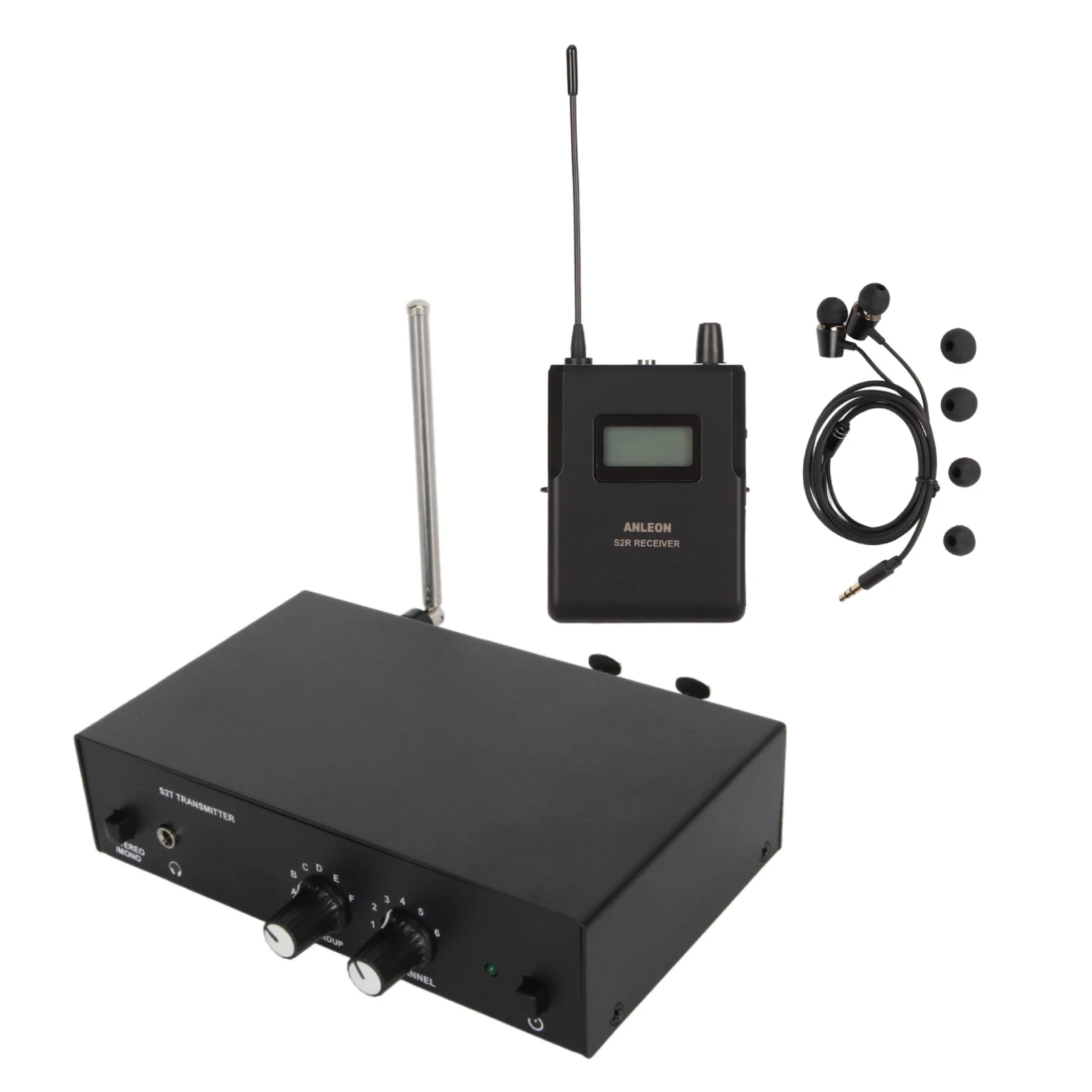 ANLEON S2 Stereo Wireless In Ear Monitor System Professional Stage Monitoring with Receivers