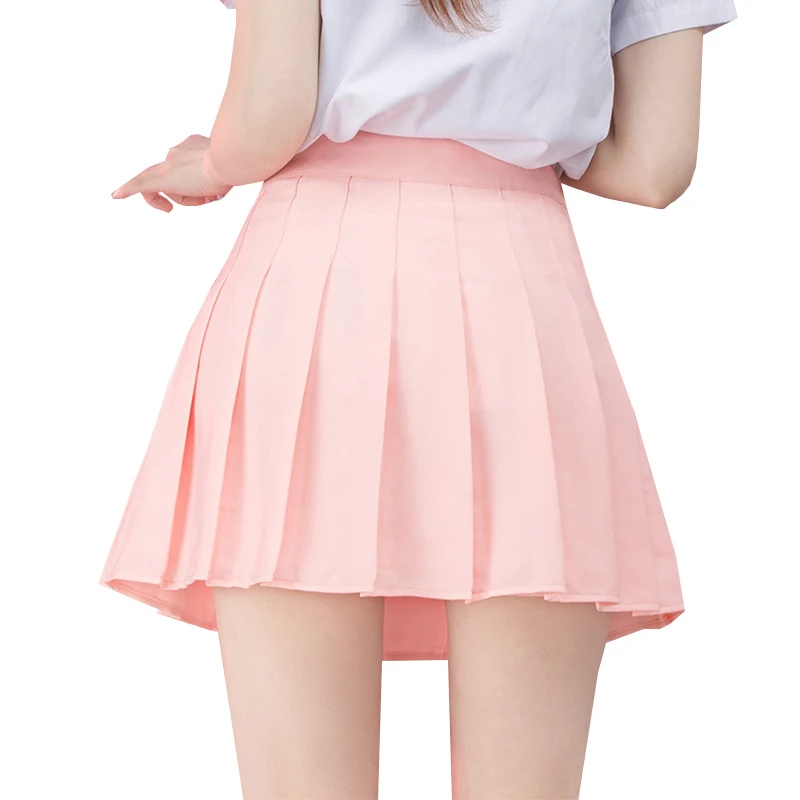 FashionWomensSkirtsWithoutShortsFemalePleatedSkirtHighWaistA