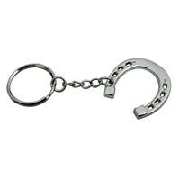 Horseshoe Keychain Zinc Alloy Highly-Polished Keychain Favor Gifts Durable Horse Snaffle Bits Key Ring for Home 2