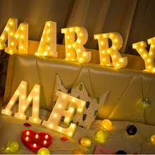 

16cm Letter LED Night Light Birthday Party Decorations Baby Shower Bride To Be Bachelorette Party Valentines Day Wedding Decor