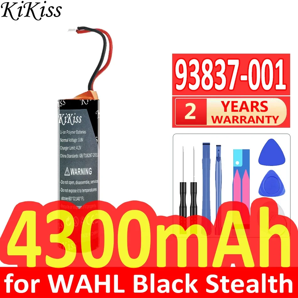 4300Mah Kikiss Potente Batteria 93837-001 Per Wahl Black Stealth Chrome Cordless Magic Clip Senior Sterling 4 Super Taper