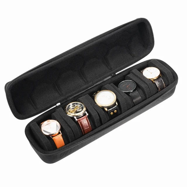 Boîte de montre organisateur montre étui de voyage Portable stockage montre présentoir pour montres-bracelets et montres intelligentes hommes femmes cadeau 3