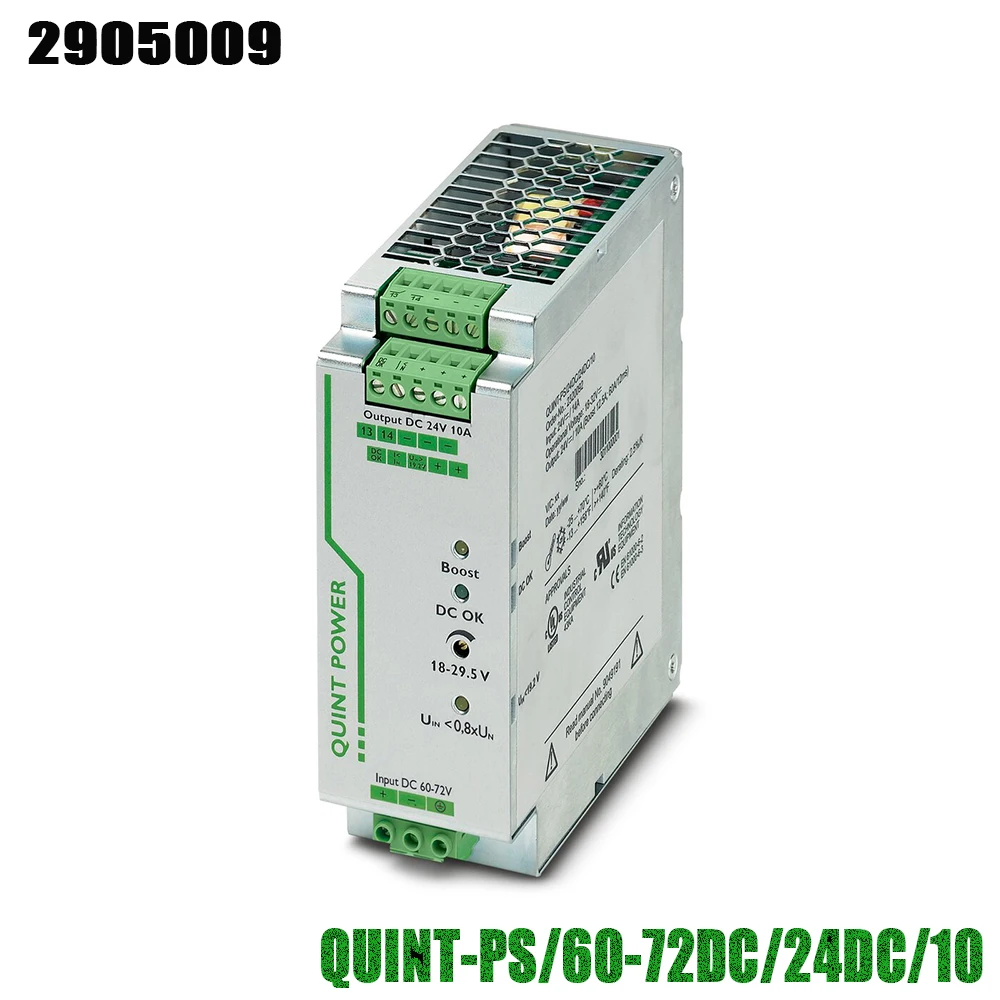 

QUINT POWER DC/DC Converter 24VDC/10A 2905009 QUINT-PS/60-72DC/24DC/10 For Phoenix