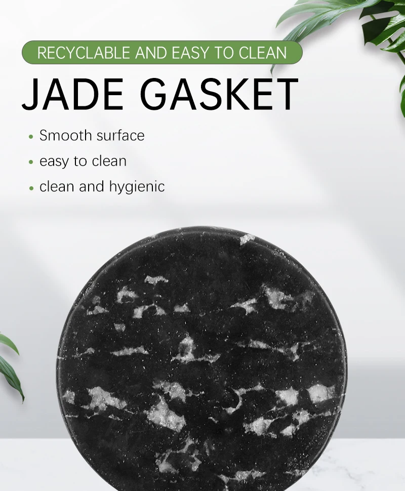 Schwarz Wimpern Pfropfen Dichtung Runde Palette Jade Stein Wimpern Verlängerung Kleber Palette Halter Pad Für Wimpern Extensions Werkzeuge – Detail 1