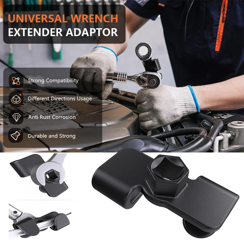 

Wrench Extender Adaptor for 1/2 Inch Drive Breaker Bars Universal Wrench Extender Adaptor for Cheater Bar Wrench Extension Tool