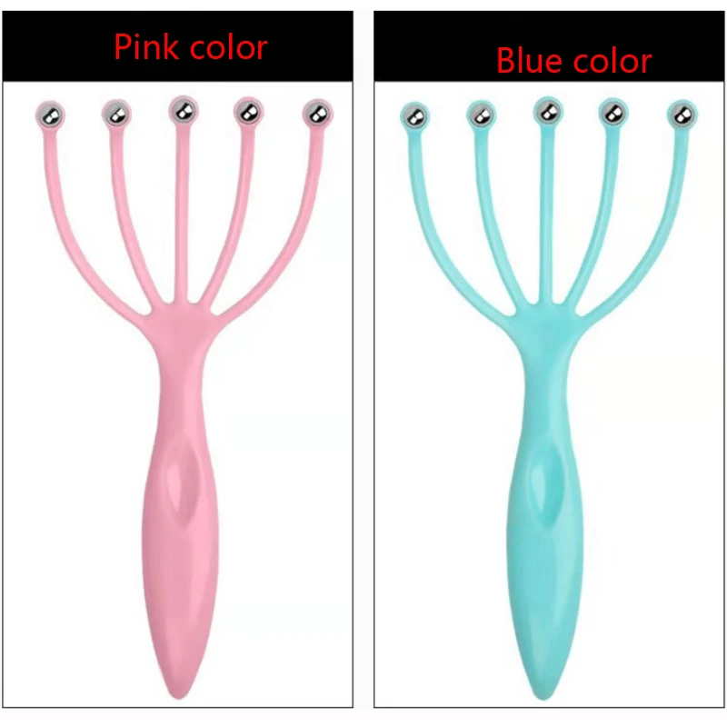 Description Picture 3 of item1PC Head Relax Five Fingers Massage Scan Hair Head Pressure Spa Neck Sculpture Tension Release Hair Treatment Tool