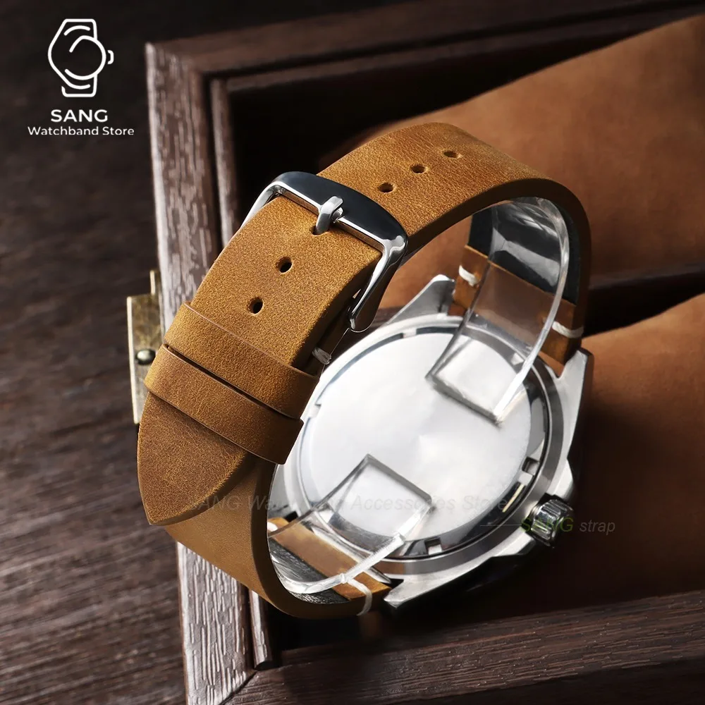 Vintage Oil Wax Crazy Horse Leather Watch Strap - Multiple Sizes Available