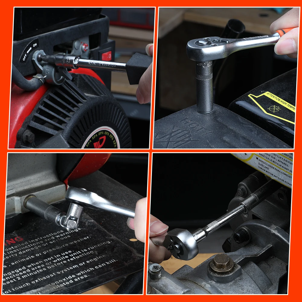 Car Repair Tool Set Mechanic Tool Kits Screwdrivers Ratchet Spanner Wrenches Sockets