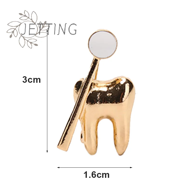 (SMTGDP11) 클래식 패션 황금 치아 모양 의사 간호사 옷깃 배낭 배지 핀 선물 액세서리를 위한 귀여운 의료용 브로치 핀