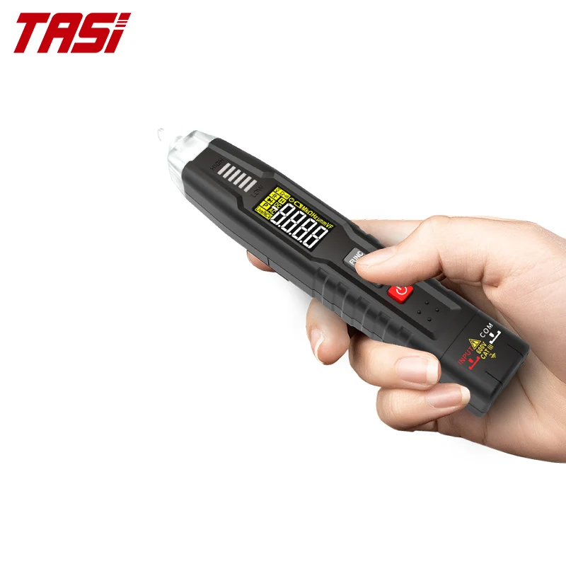 TASI TA13C Smart Digital Multimeter Ture RMS Pen Type Mulitmeter With Phase Squence DC/AC Voltmeter Non-contact Resistance Test