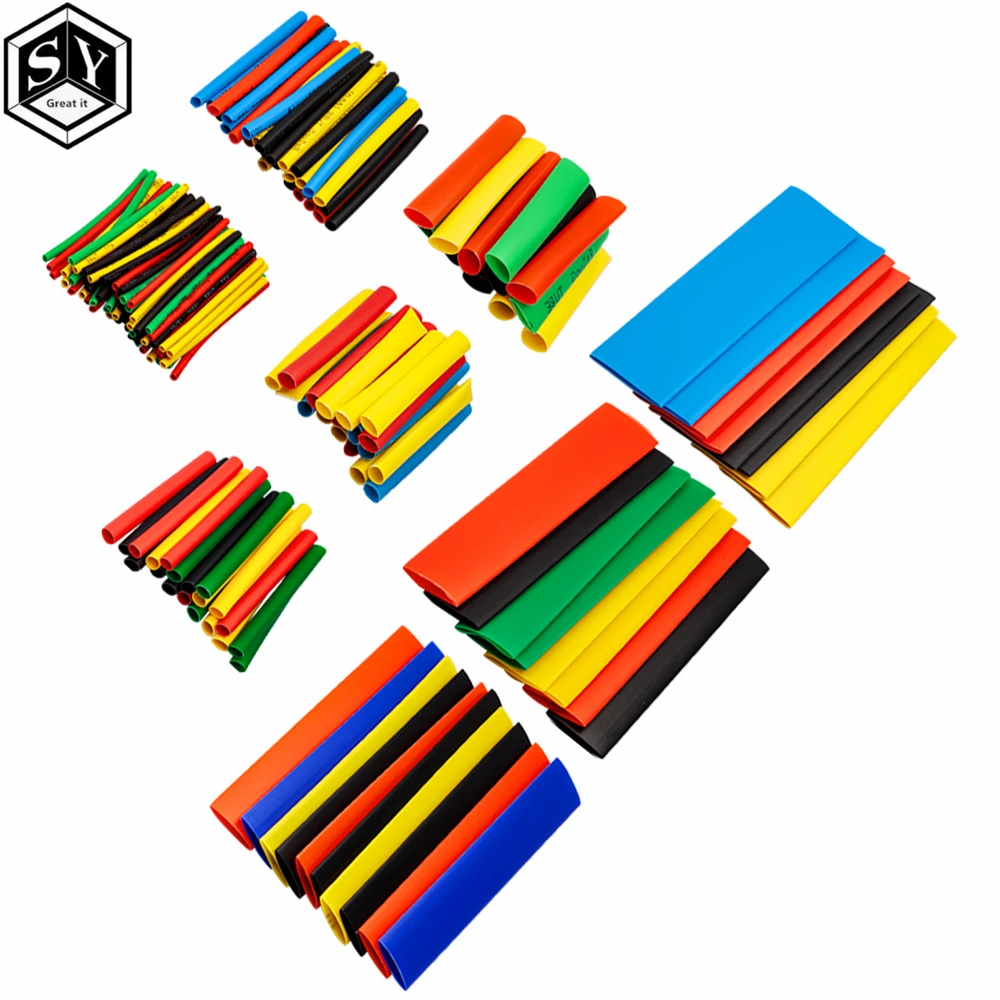 164pcs/Set Heat shrink tube kit Insulation Sleeving termoretractil Polyolefin Shrinking Assorted Heat Shrink Tubing Wire Cable heat shrink tubing