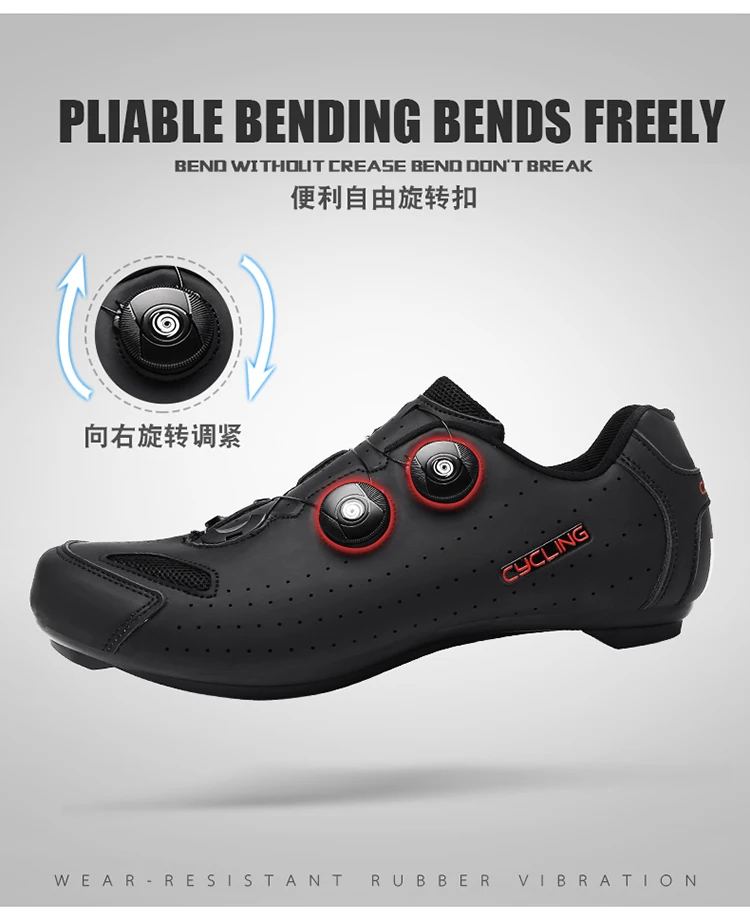 MTB Lock-Free Fahrradschuhe Flachpedal-Schuhe für Herren und Damen Indoor-Stiefel Fahrrad-Trainingsschuhe mit Gummisohle für Straßenradfahren – Detail 3