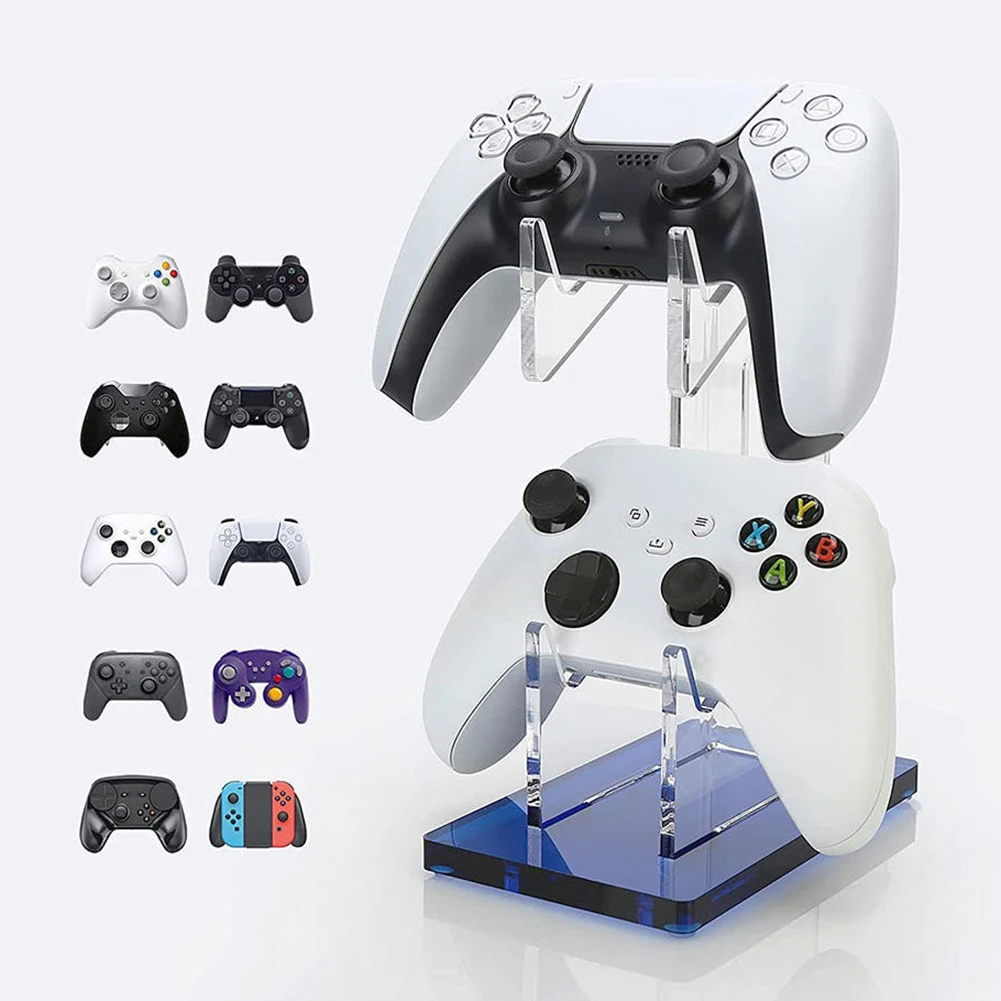 PS4 Xbox One NS 시리즈용 범용 듀얼 컨트롤러 스탠드, 게임 패드 핸들 브래킷 디스플레이, 헤드폰 거치대 게임 액세서리