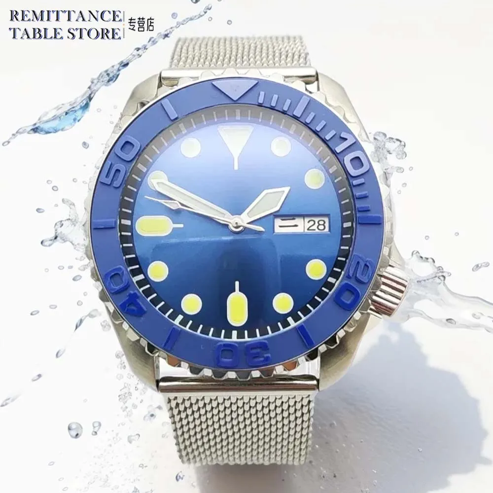 

Мужские стильные деловые механические часы NH36, водонепроницаемые 100 м, из нержавеющей стали, водонепроницаемые, с сапфировым стеклом