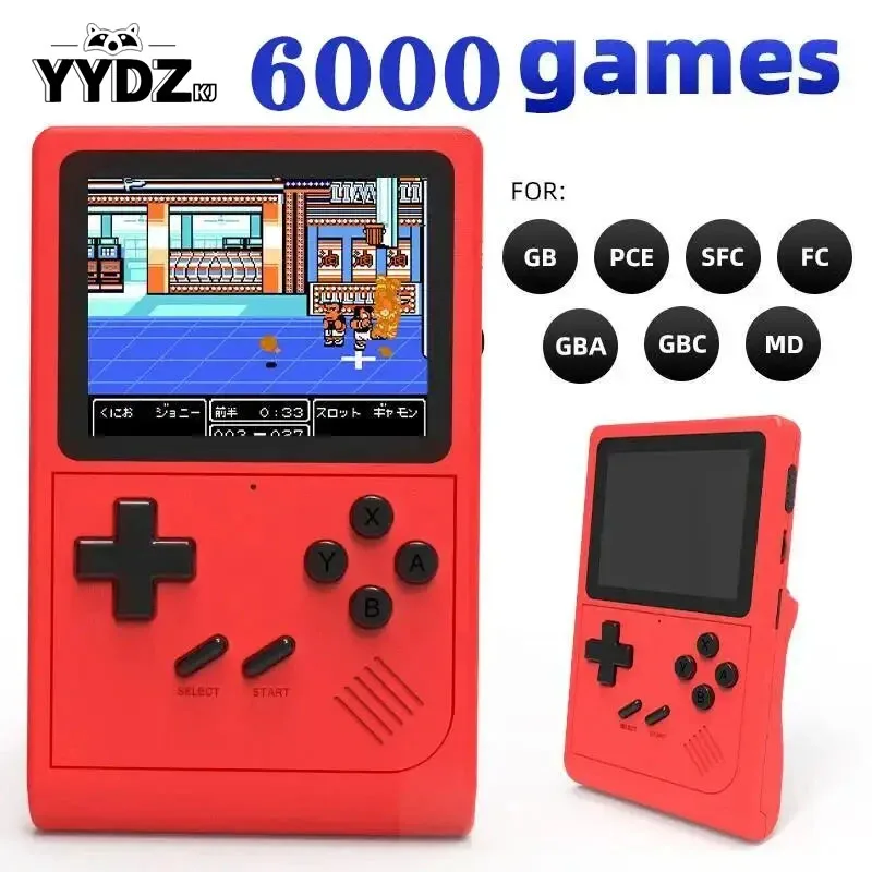 GB300 Handheld Game Console Portable Retro Video Game Console 3.0 Inch Built-in 6000+Game Support AV Output handheld game console