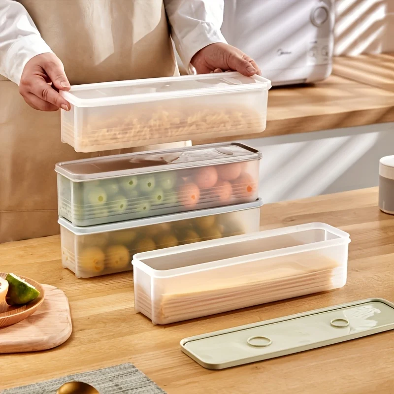 4pcs Refrigerator fresh-keeping box, food grade scallions, cilantro, coriander, whole ginger, garlic, noodles, eggs storage box 3