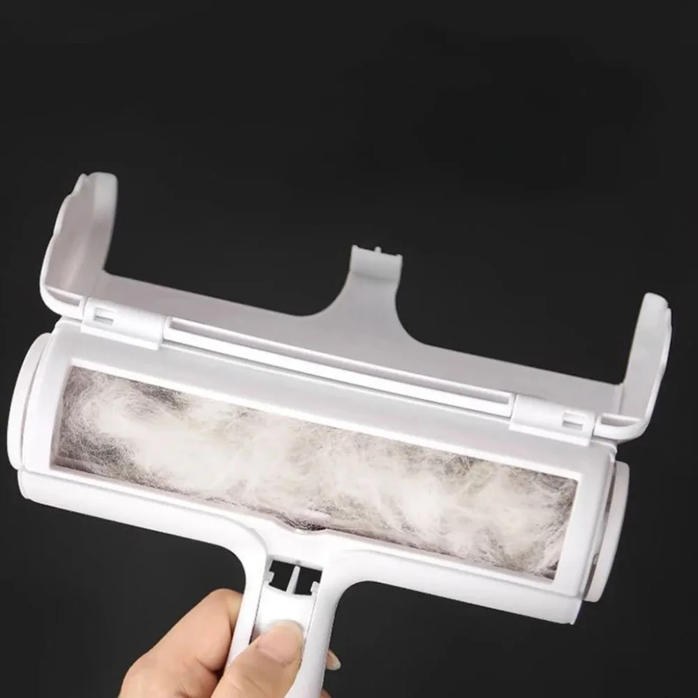 Lint Roller Pet Hair Remover Brush 2-Way Removing Dog Cat Hair Sofa Carpet Clothes