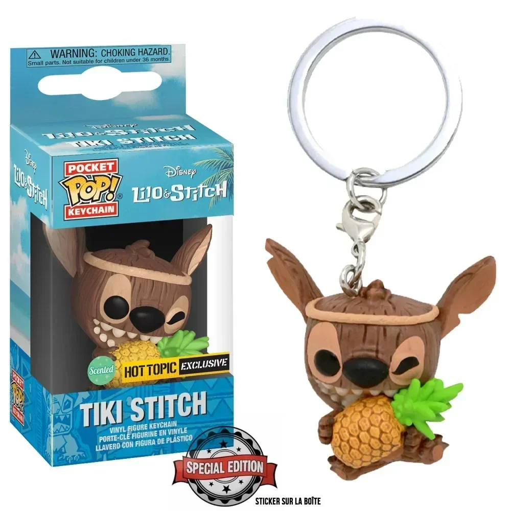 thumbnail image 5 of FUNKO POP Disney HULA STITCH STITCH DURMIENDO EN LA BAÑERA Llavero de verano STITCH TIKI STITCH LILO SCRUMP Llavero Juguetes, 5 of 5