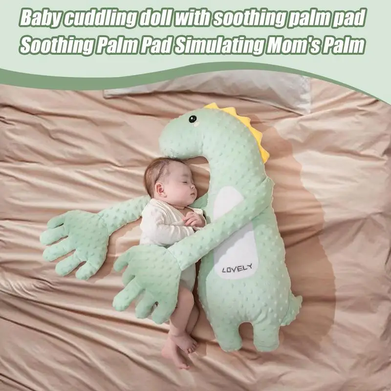 Baby Soothing Palm Automatic Palm Patting Stuffed Animal Sleep Soothers Adjustable Speed Remote Control Sleeping Buddy for Baby