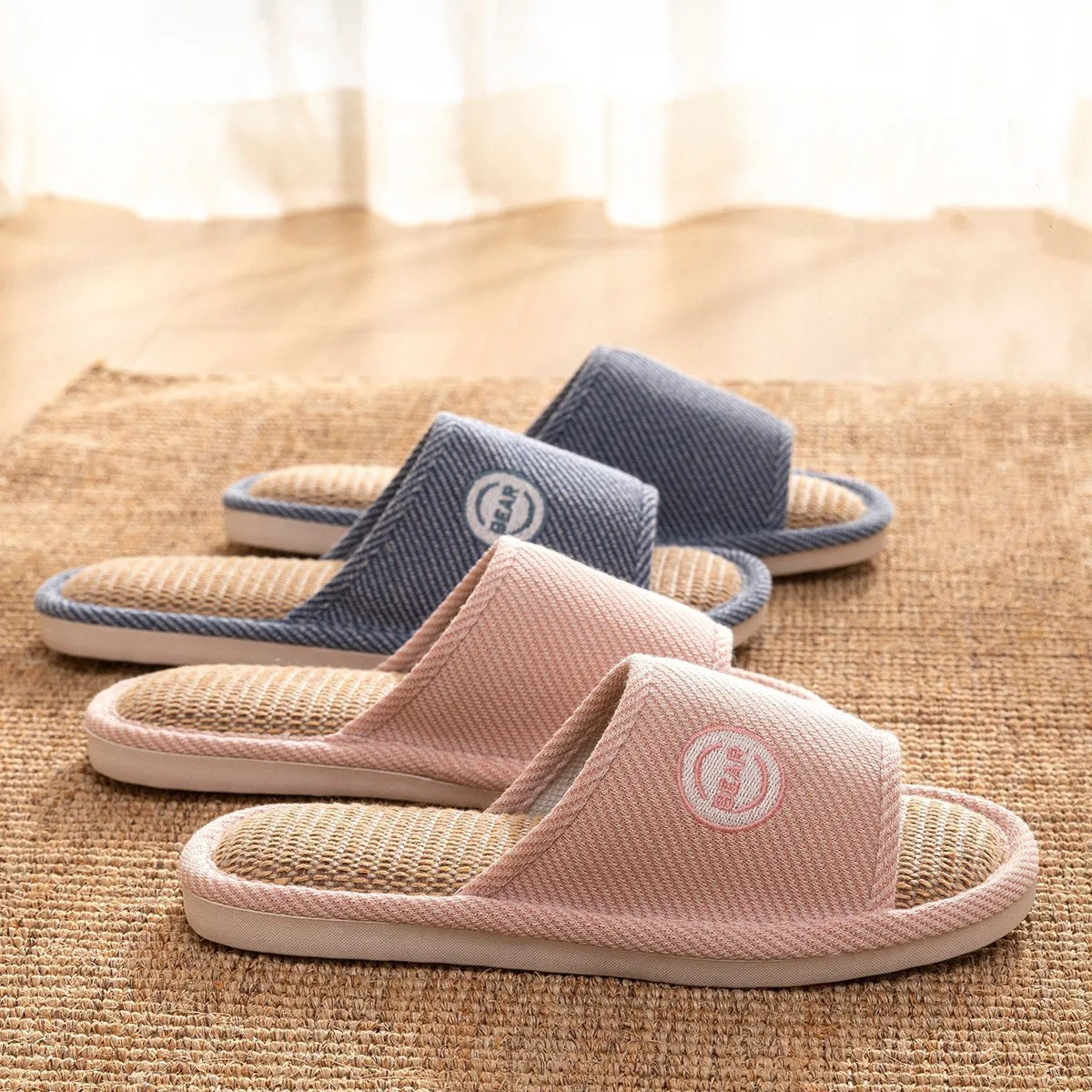 Breathable Open Toe Slippers - Non-Slip Indoor Slides for Men and Women