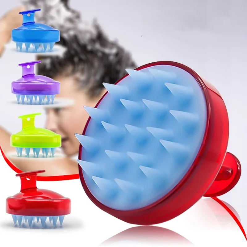 Cleaning Shower Bath Exfoliate Remove Dandruff Promote Hair Grow Manual Head Scalp Care Massage Shampoo Brush Slimming Comb silicon massage shampoo comb scalp cleaning air cushion shampoo brush wet and dry deep cleaning bath body exfoliating brush