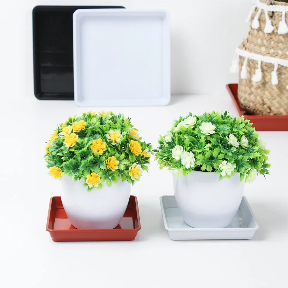 1Pcs 4/6/7/8/10 inch Square Plastic Tray Saucers Plant Saucer Drip Trays Heavy Duty Indoor Outdoor Flower Pot Tray