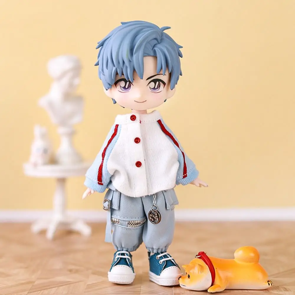 With Pockets OB11 Trousers Chain Overalls Doll Outfit Doll Cargo Pants Daily Casual Elastic Waist Obitsu 11 Clothes DIY Toy