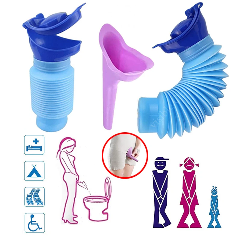 750ml Field Emergency New Design Women Urinal Outdoor Travel Camping Portable Female Urinal Soft Silicone Urination Device Stand