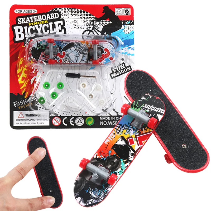 1Set Finger SkateBoard plastic Fingerboard Toy Professional Stents