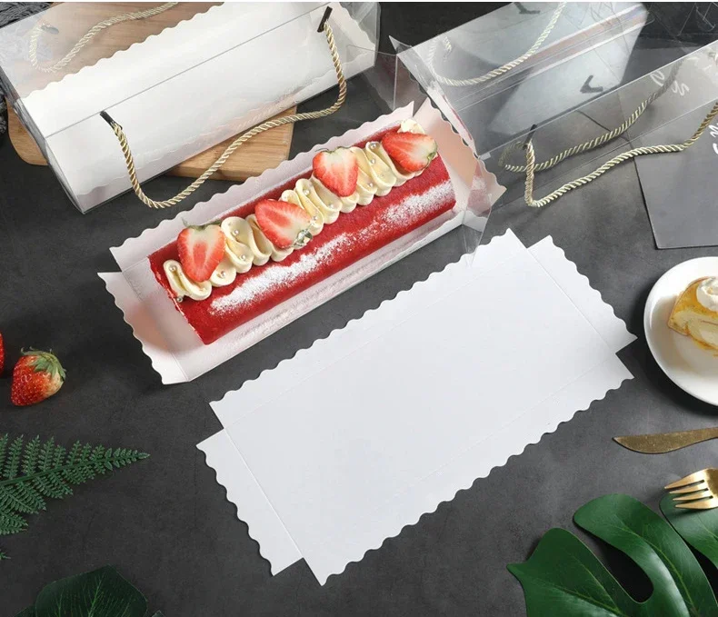 1PCS Transparent Cake Box with Handle, Clear Plastic Portable Cupcake, Swiss Roll, Dess... - SKU TCBH1800 - UGI Packaging